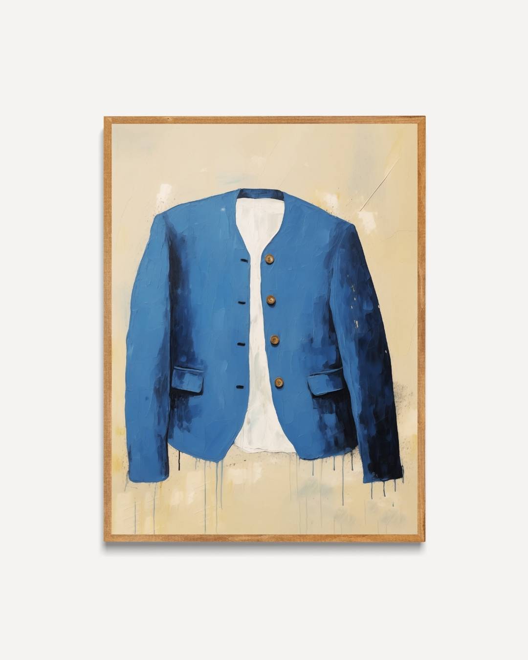 Blauwe jas Poster – portret poster als wanddecoratie