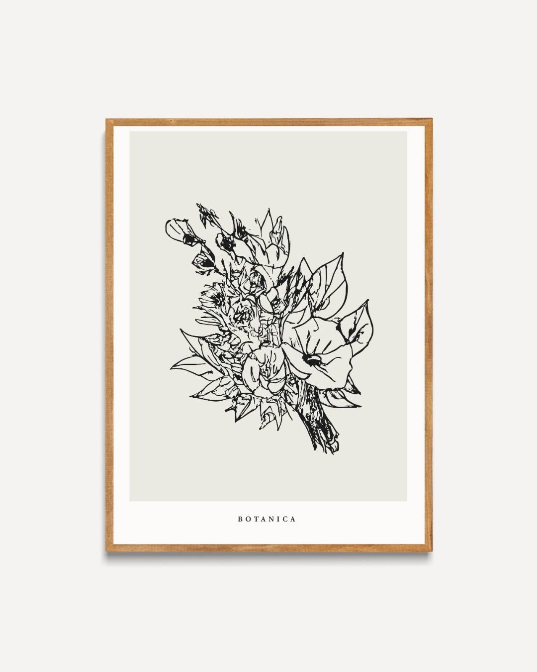Botanische bloemen Poster Kunstwerk – portret poster als wanddecoratie