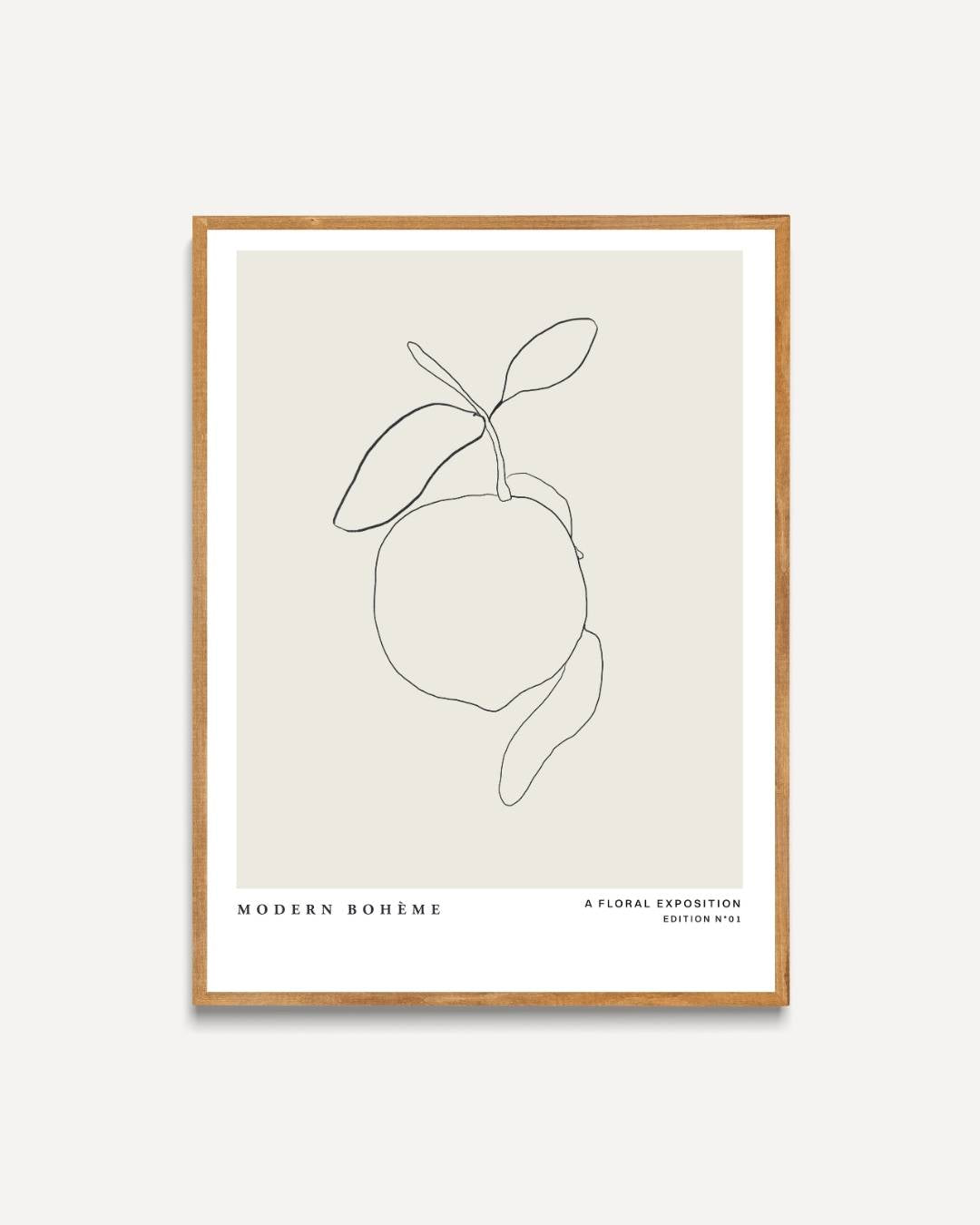 Citroen lijntekening Poster – portret poster als wanddecoratie