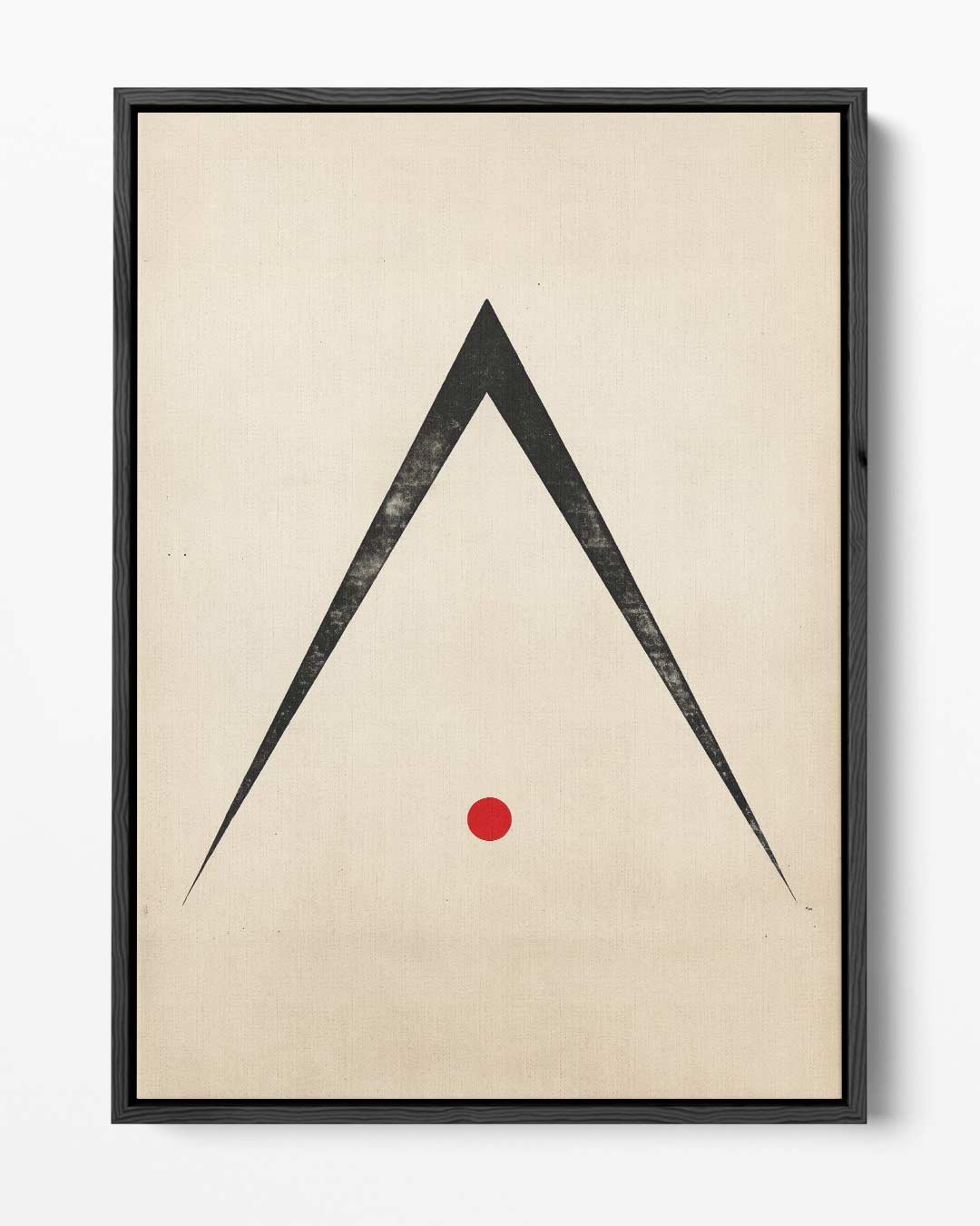Minimalistisch Abstract Driehoek en Cirkel – portret kunstwerk als wanddecoratie
