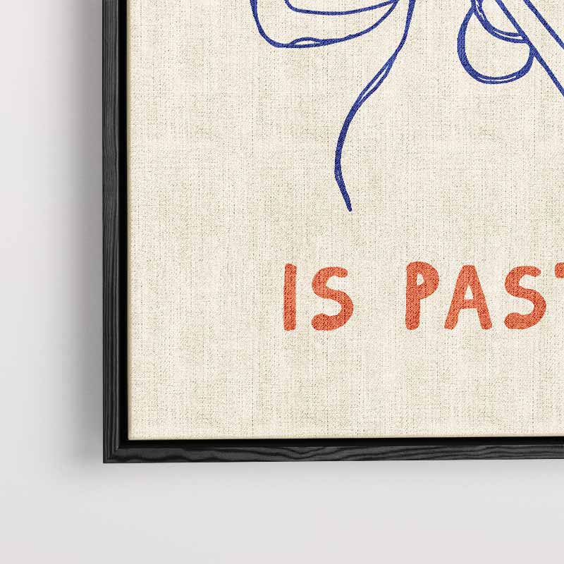 Pasta Liefdestaal – canvas wanddecoratie in portret formaat