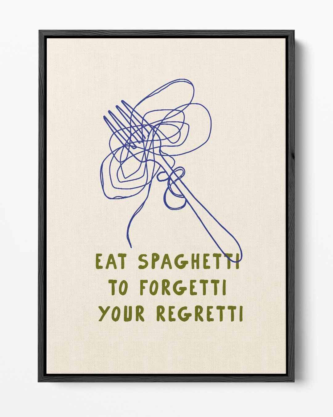 Spaghetti Vrolijkheid Poster – portret kunstwerk als wanddecoratie