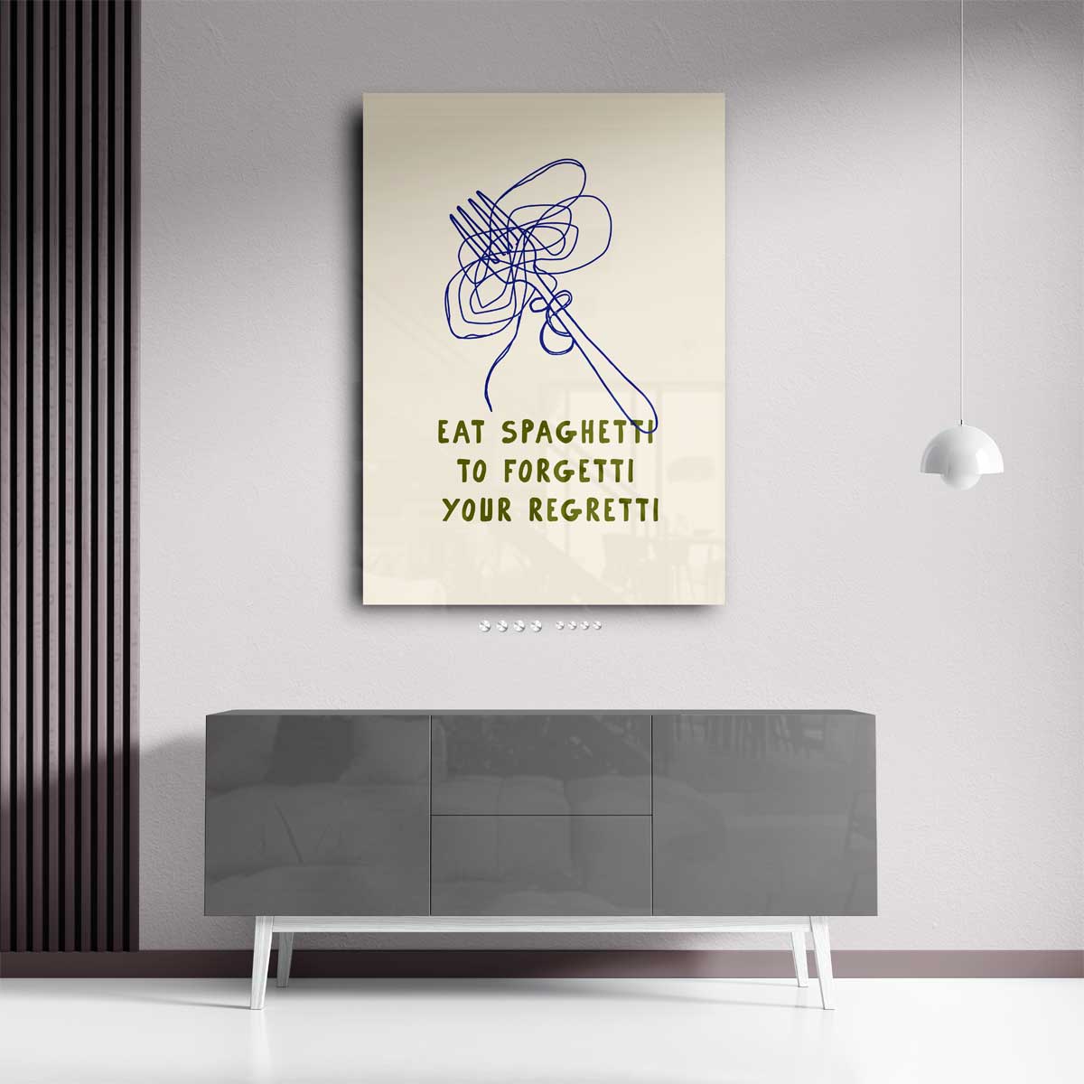 Spaghetti Vrolijkheid Poster – portret wandkunst van WallArtistic