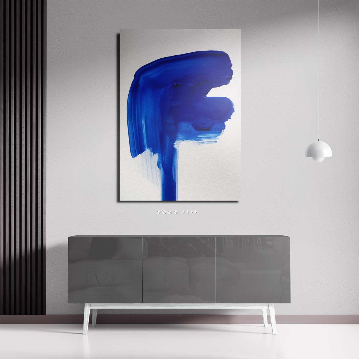 Blauwe Expeditie – plexiglas wanddecoratie in portret formaat