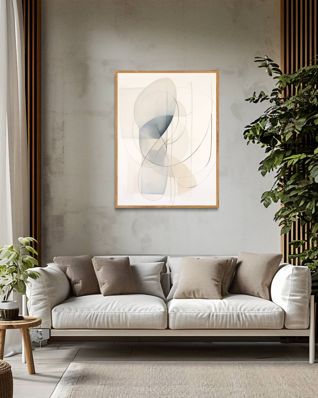 Organische vormen in pastel Poster – staande poster voor modern interieur