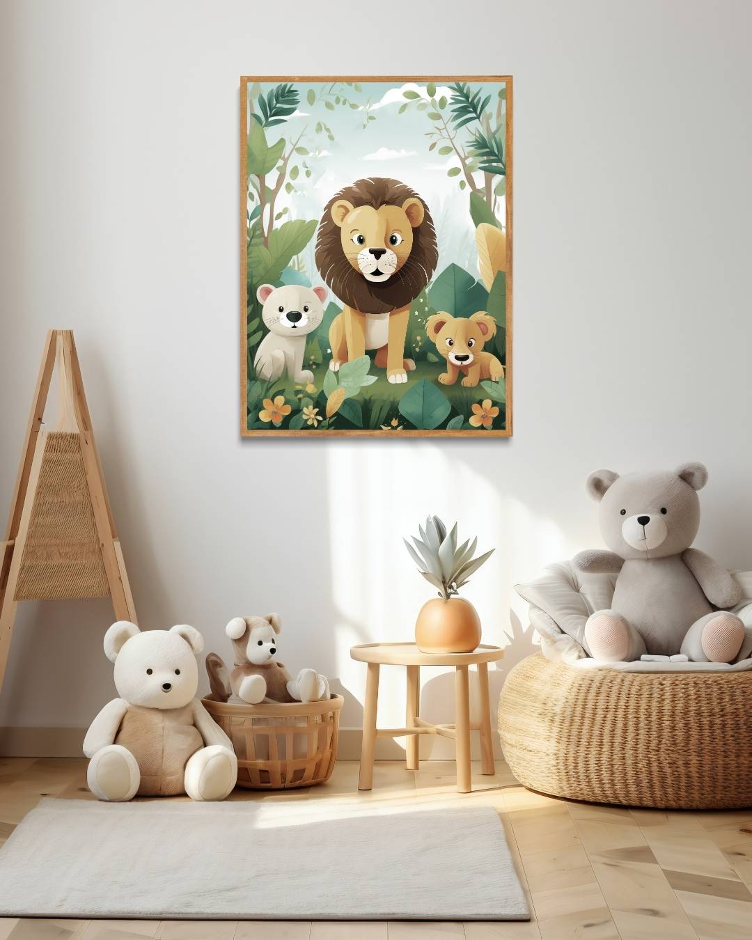 Koning van de jungle Poster – staande poster voor modern interieur