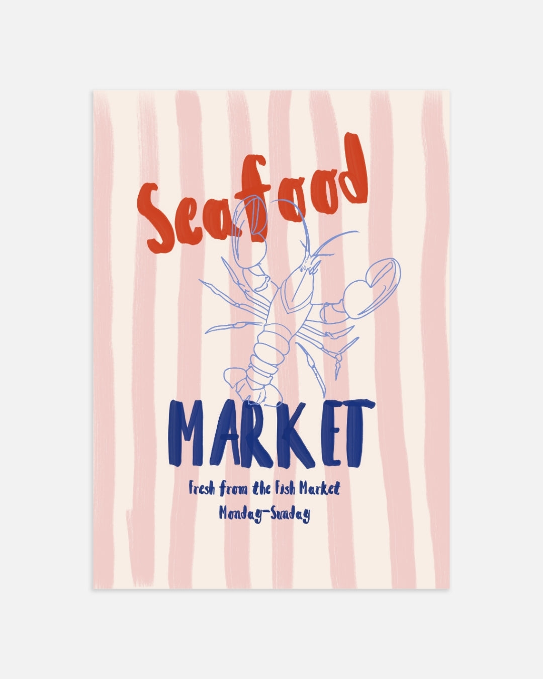 Seafood Market Poster – portret wanddecoratie van WallArtistic