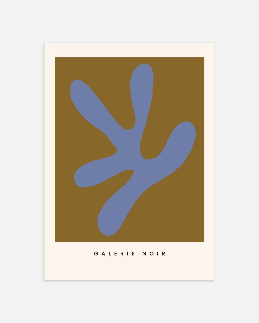 Blauwe vorm galerie noir Poster – portret wanddecoratie van WallArtistic