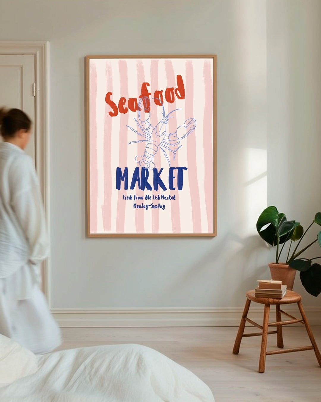 Seafood Market Poster – staande poster voor modern interieur