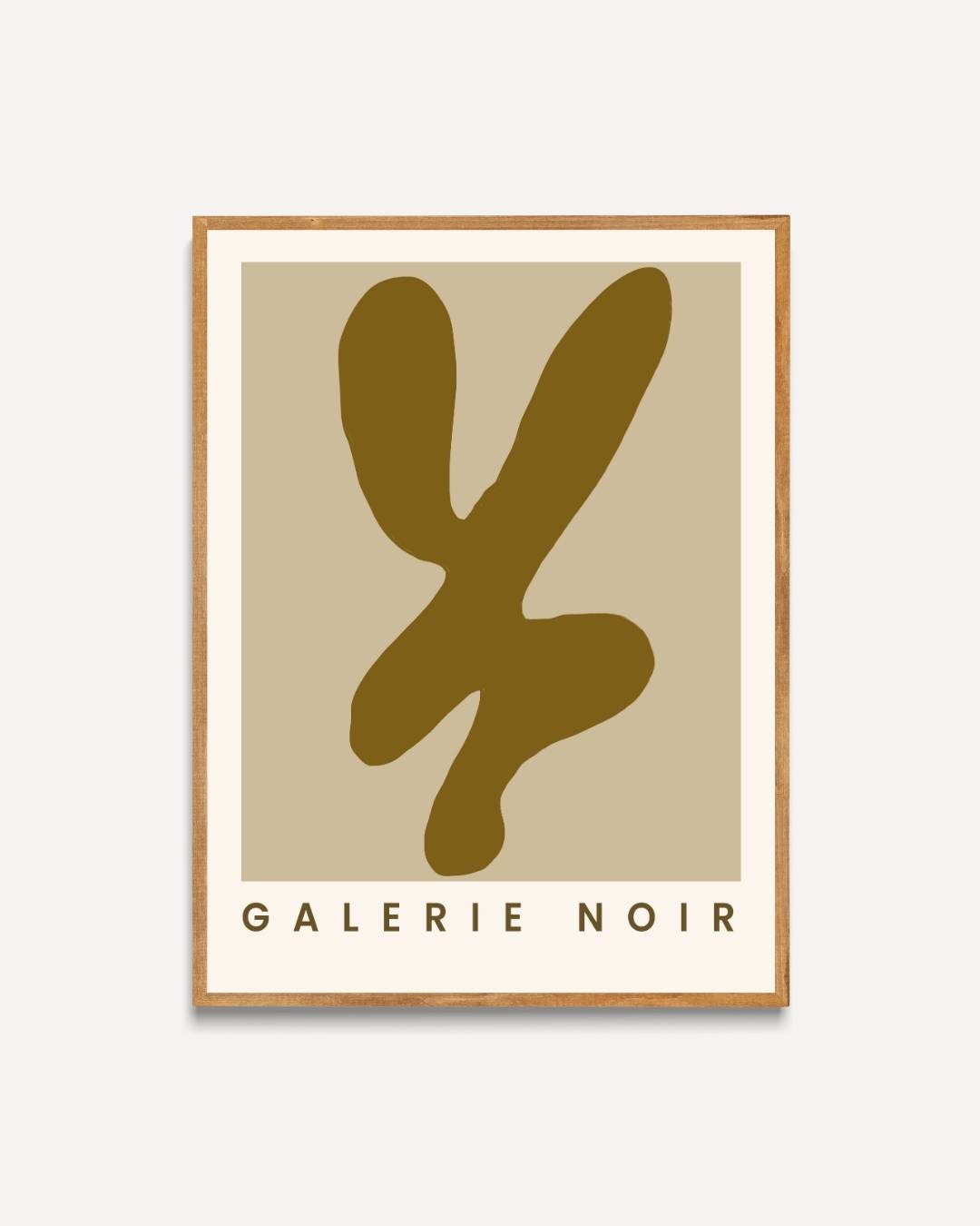 Olijfbruine vorm Galerie Noir Poster – portret poster als wanddecoratie