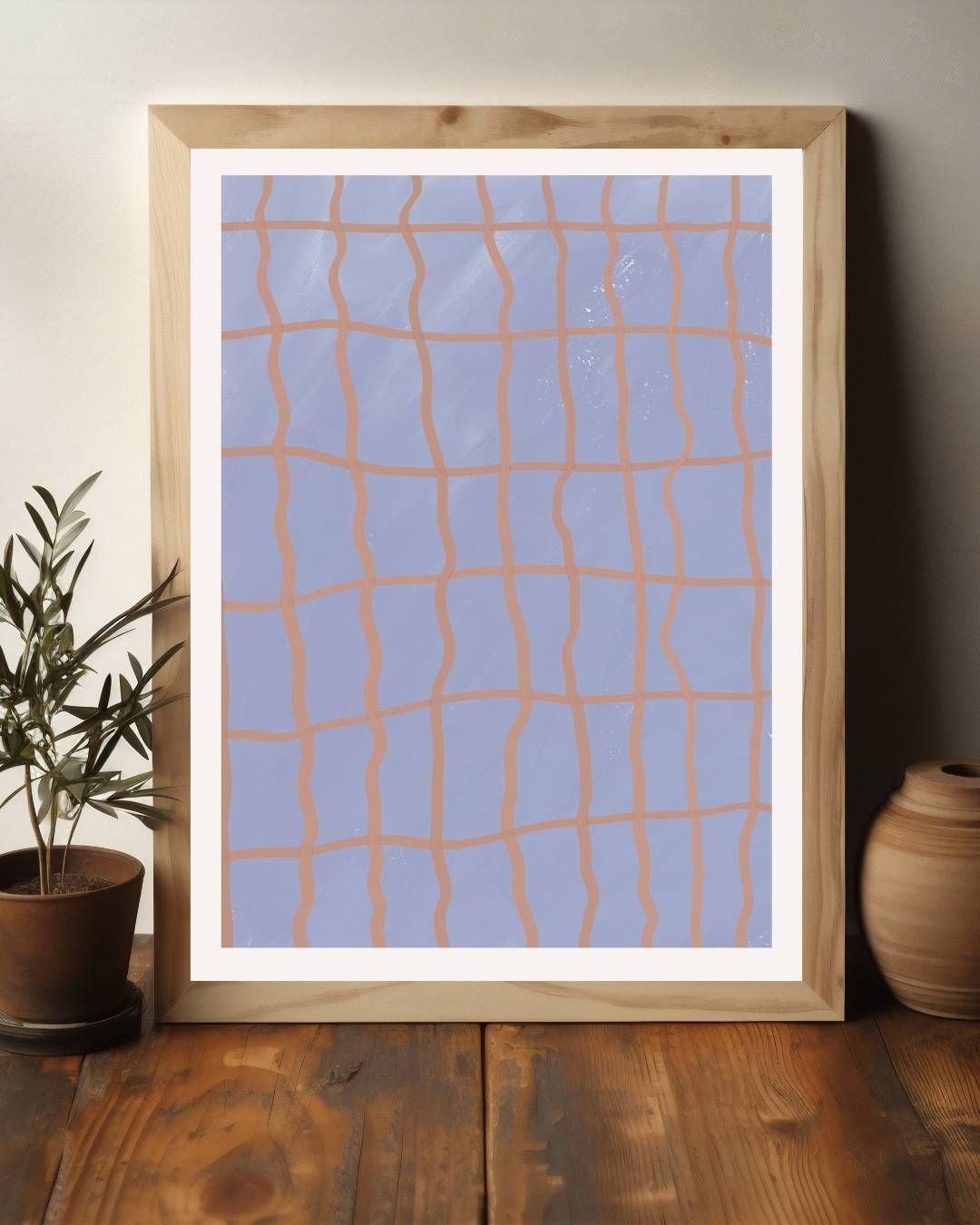 Zacht raster Poster – staande poster voor modern interieur