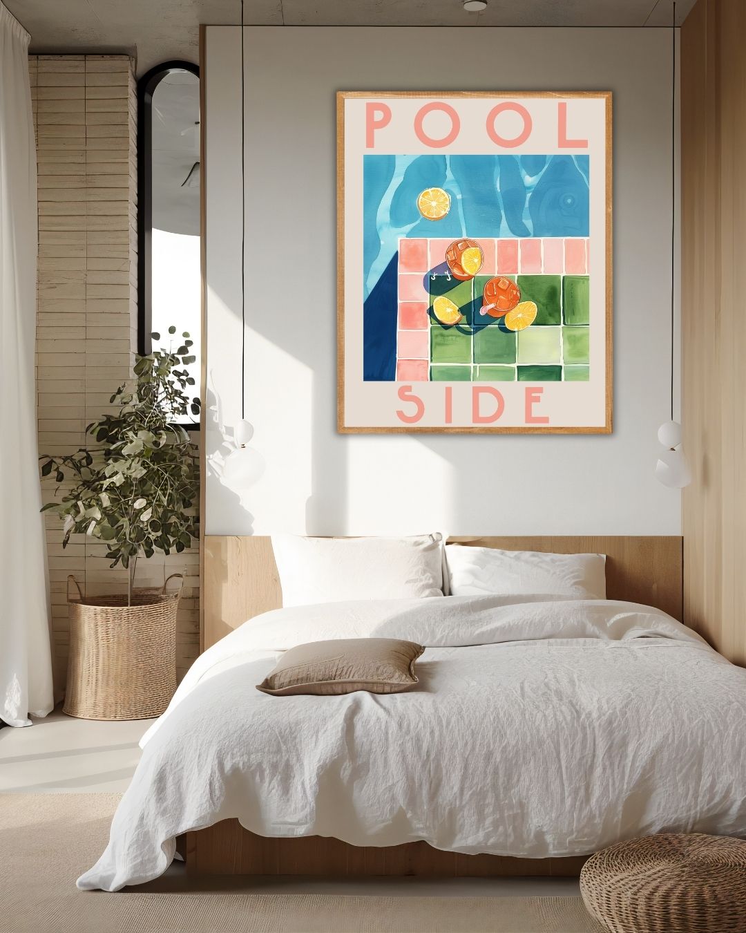 Pool Side Poster – staande poster voor modern interieur