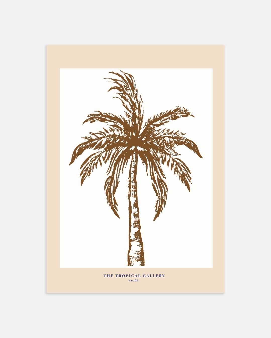 Tropische palmboom Poster – portret wanddecoratie van WallArtistic