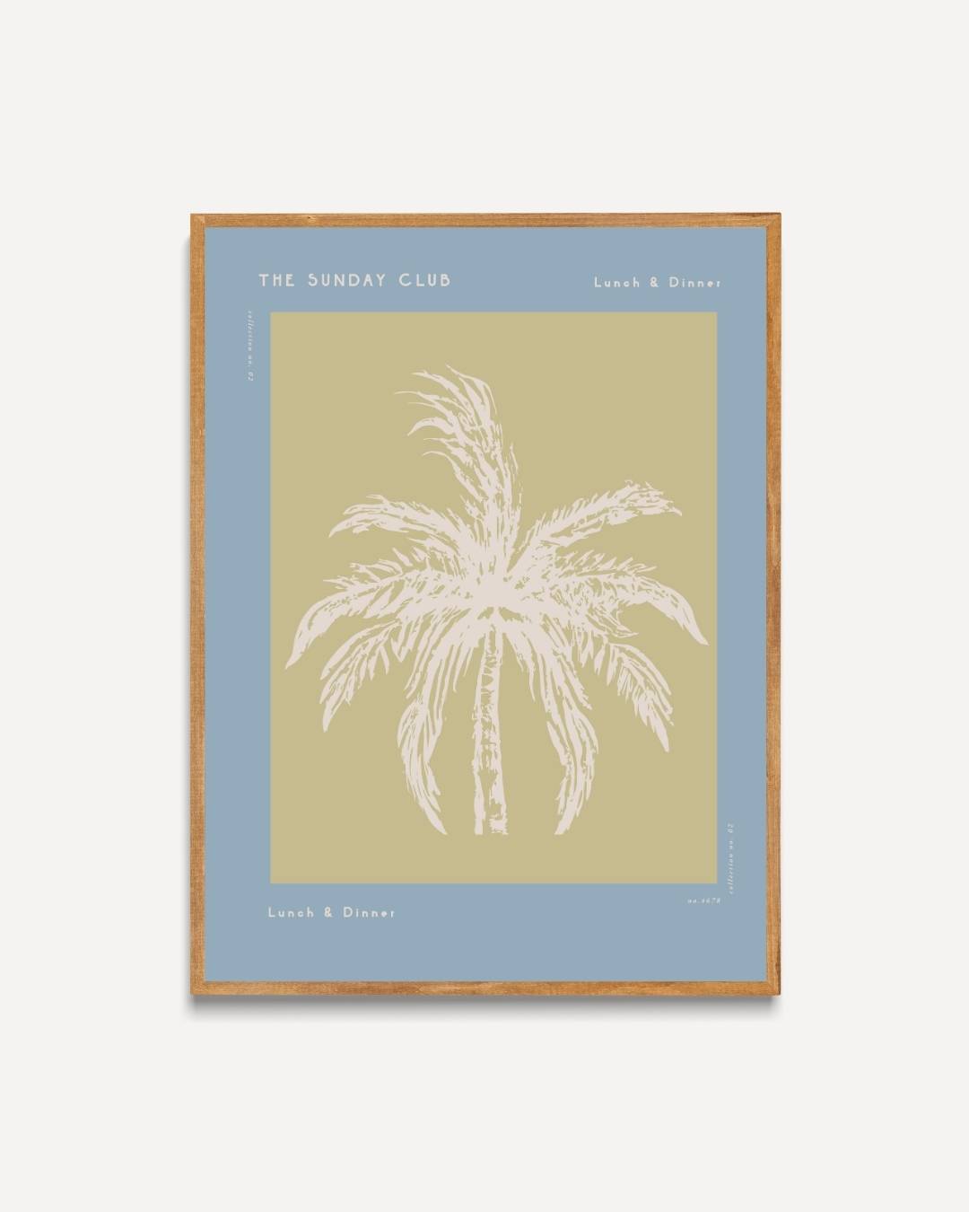 The Sunday Club palmboom Poster – portret poster als wanddecoratie