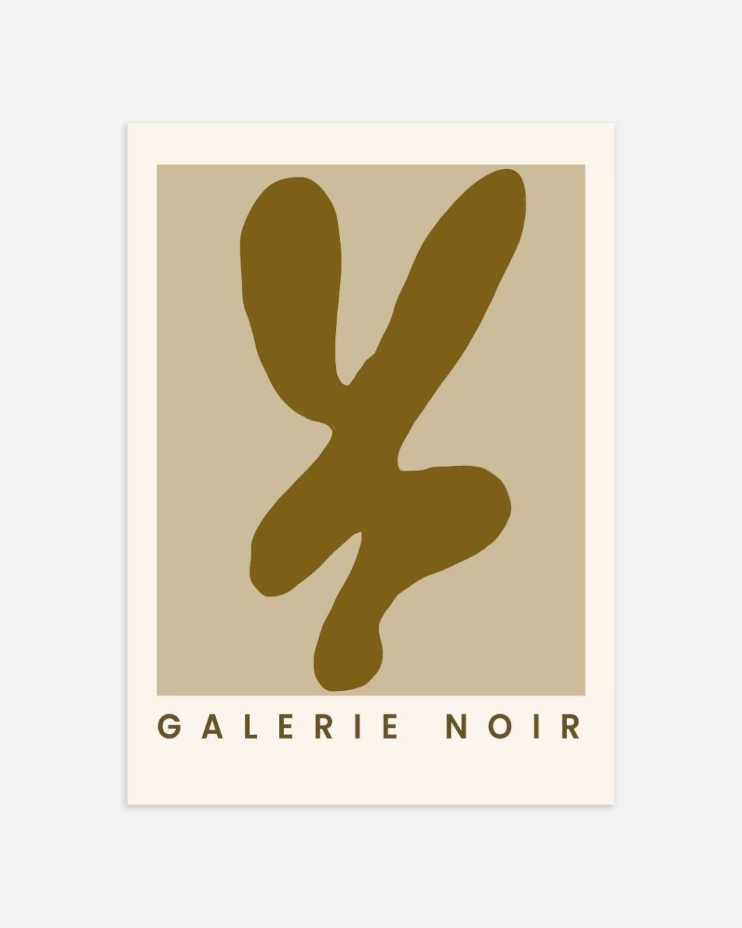 Olijfbruine vorm Galerie Noir Poster – portret wanddecoratie van WallArtistic