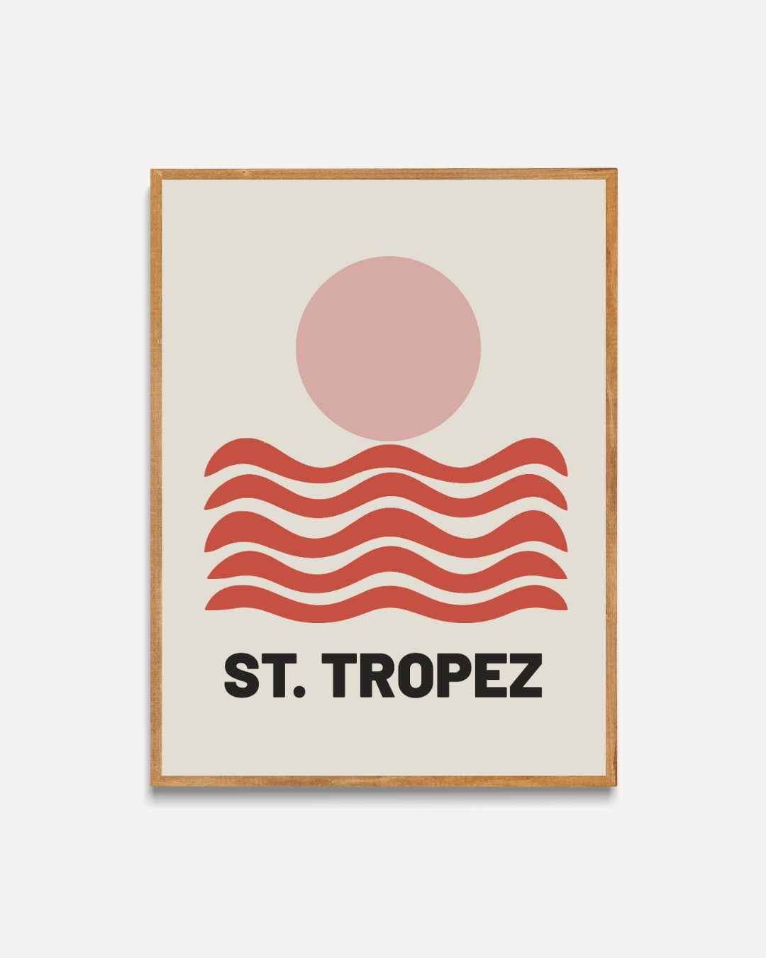 St. Tropez Zonsondergang Poster – portret poster als wanddecoratie