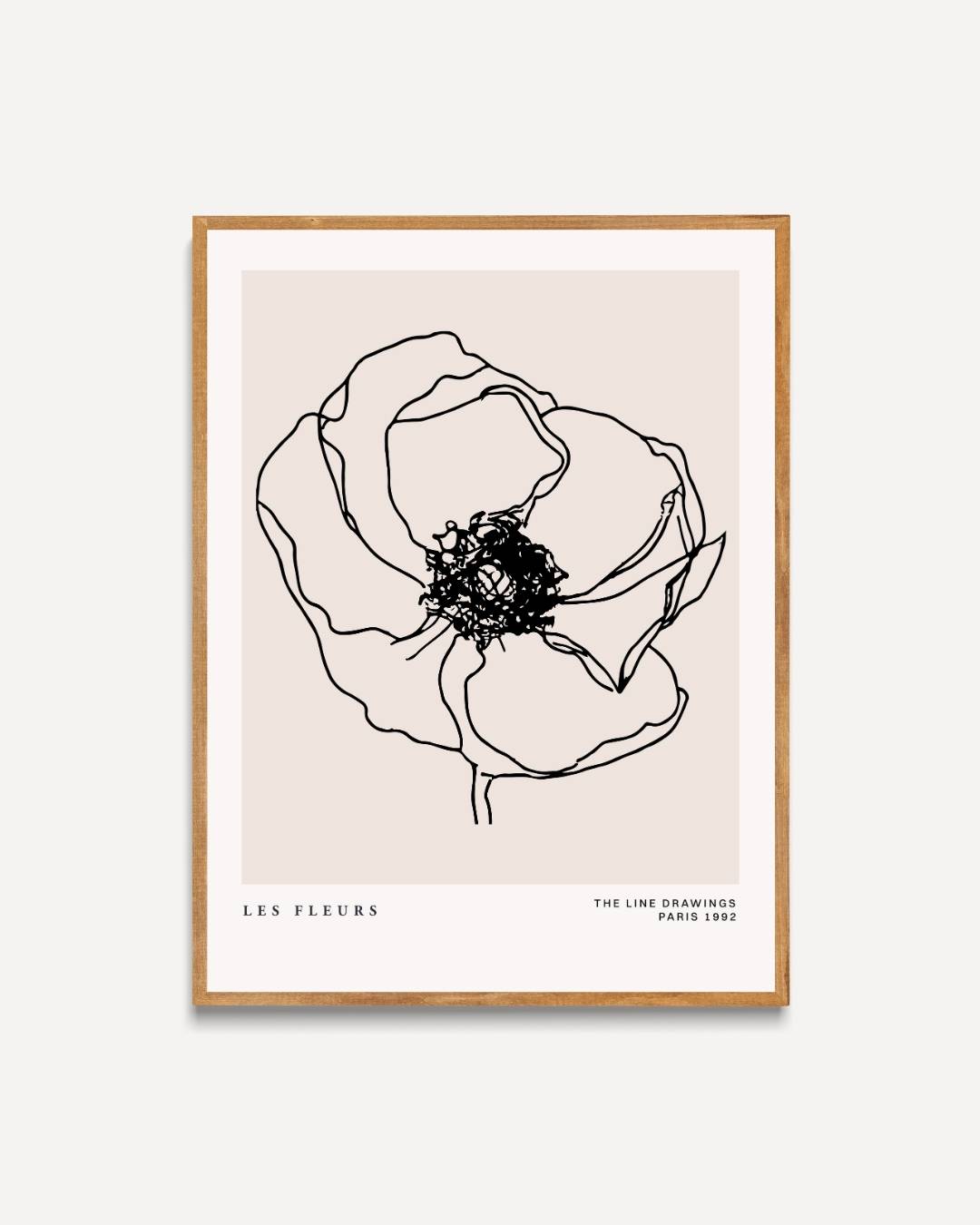 Abstracte bloem Poster – portret poster als wanddecoratie