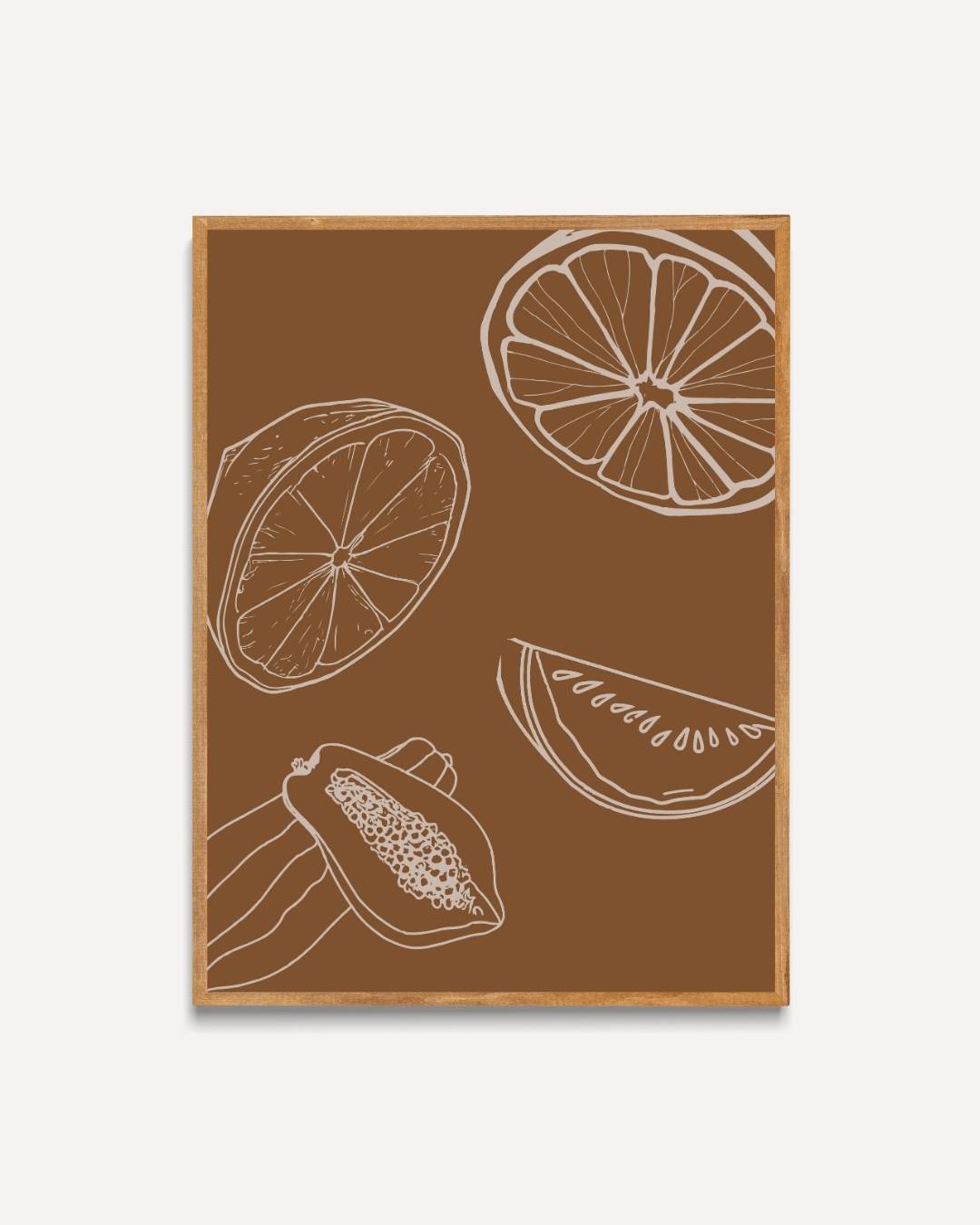 Tropical fruits Poster – portret poster als wanddecoratie