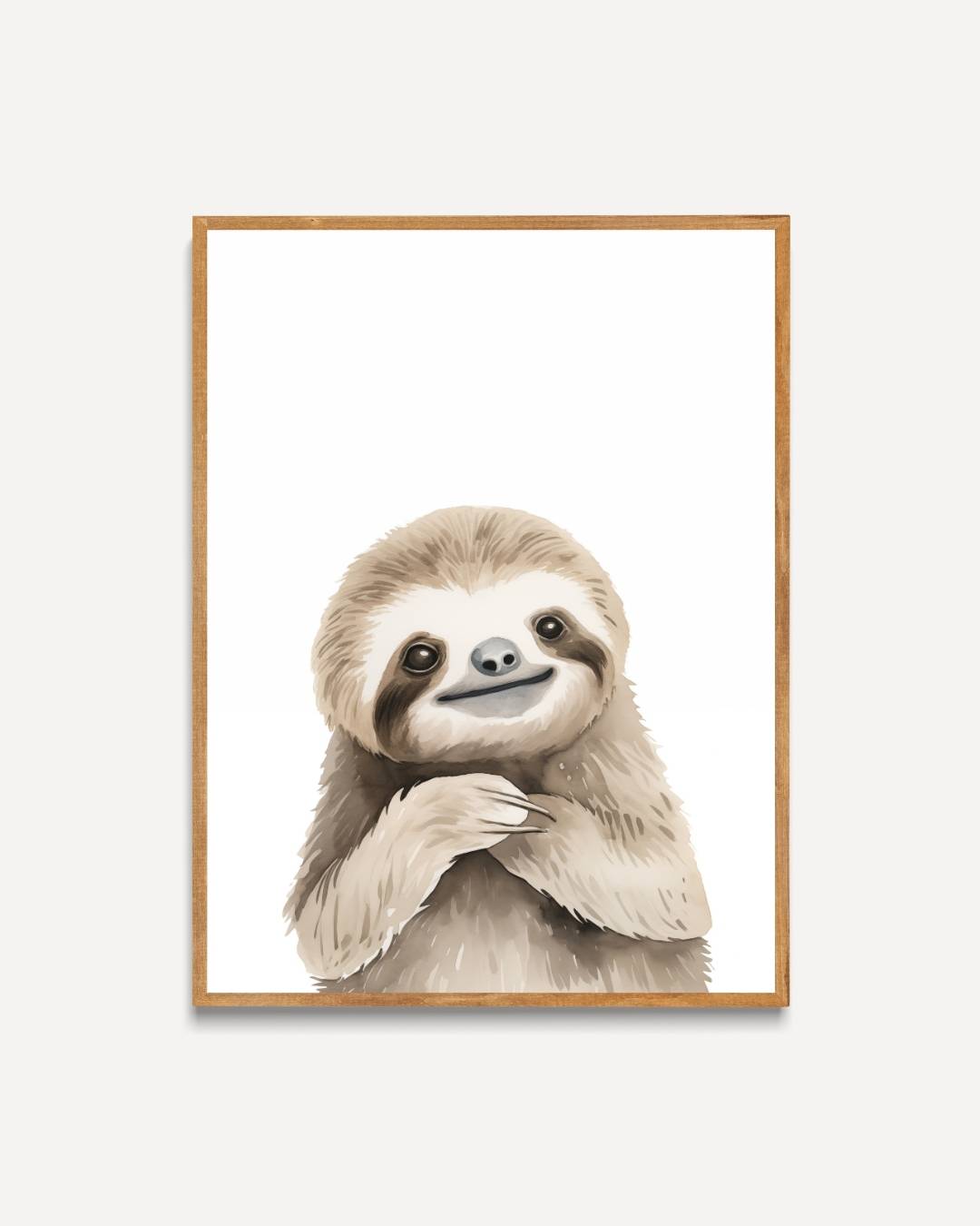 Schattige luiaard illustratie Poster – portret poster als wanddecoratie