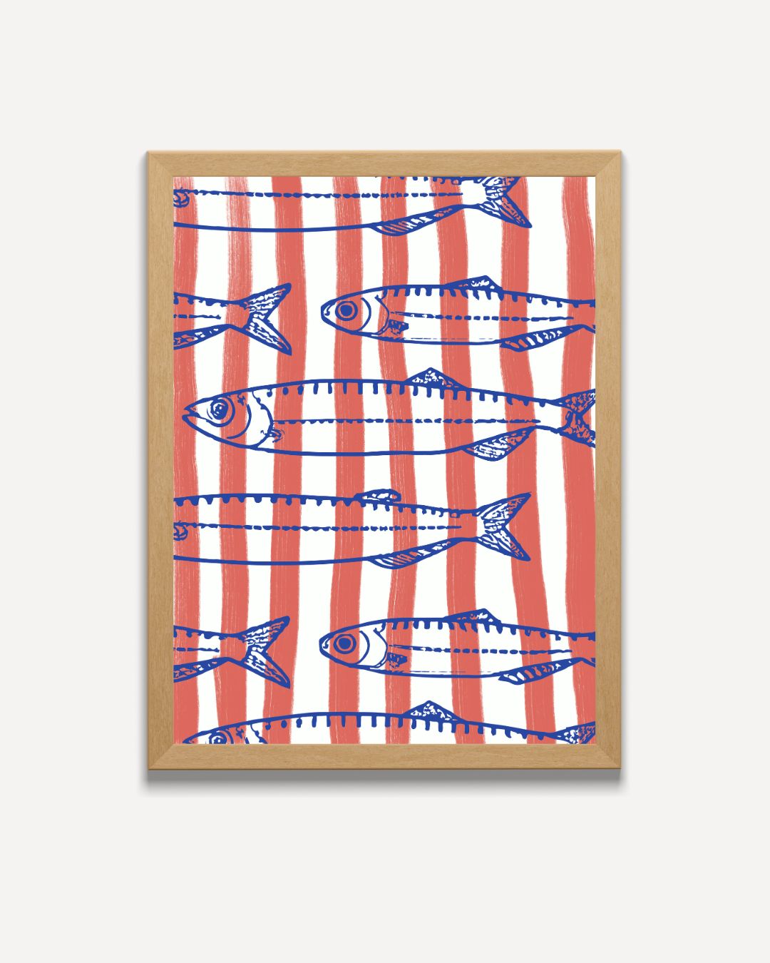 Vis Illustratie Poster – portret poster als wanddecoratie