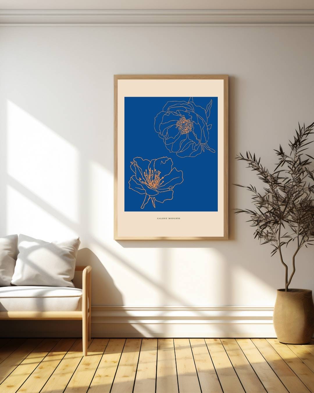 Twee bloemen Poster – staande poster voor modern interieur