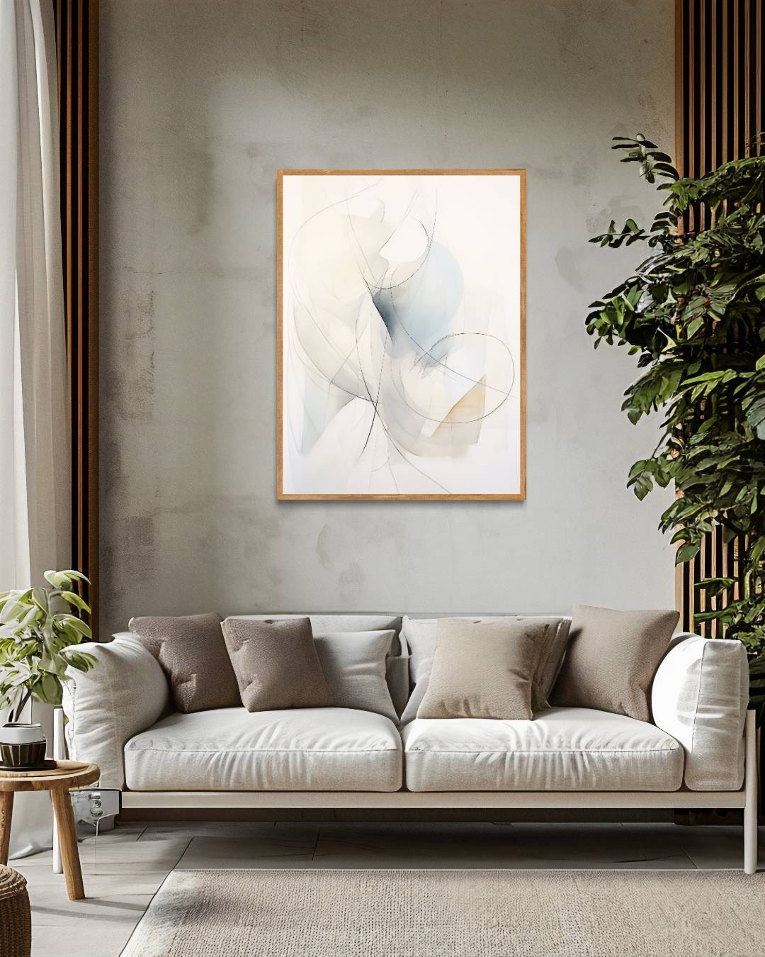 Luchtige abstractie in pastel Poster – staande poster voor modern interieur