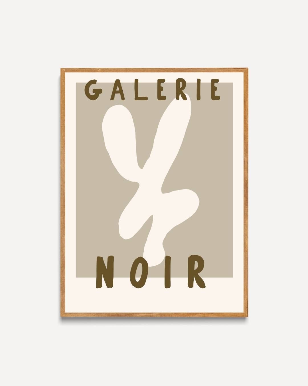 Beige abstracte vorm Galerie Noir Poster – portret poster als wanddecoratie