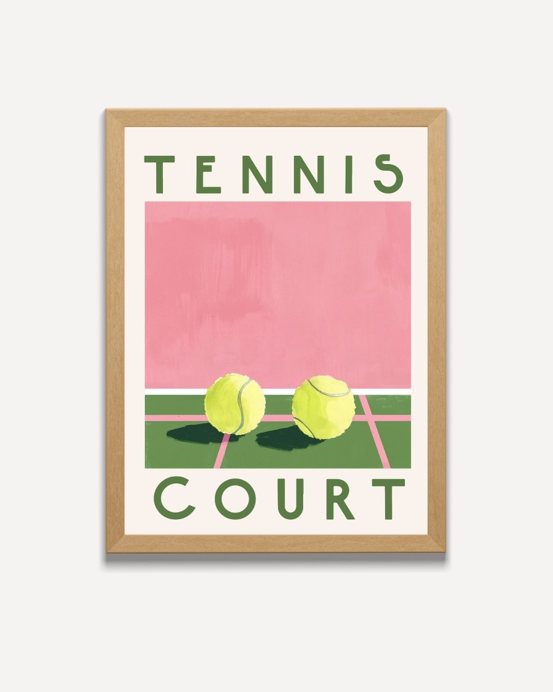 Tennis Court Poster – portret poster als wanddecoratie