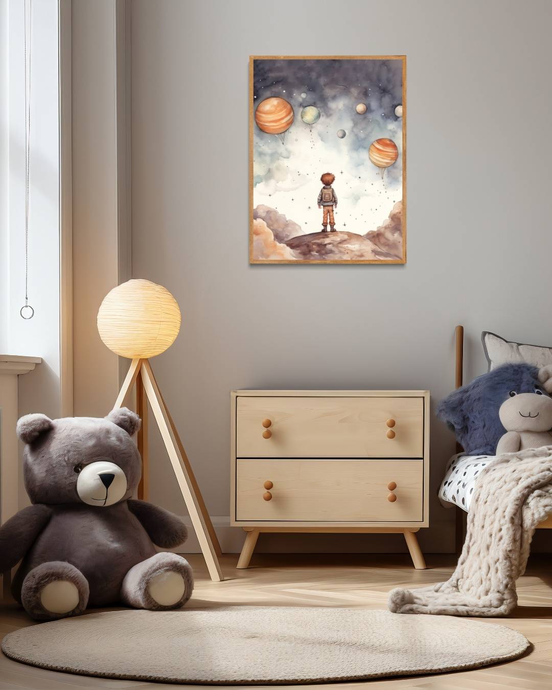 Kleine ontdekkingsreiziger Poster – staande poster voor modern interieur