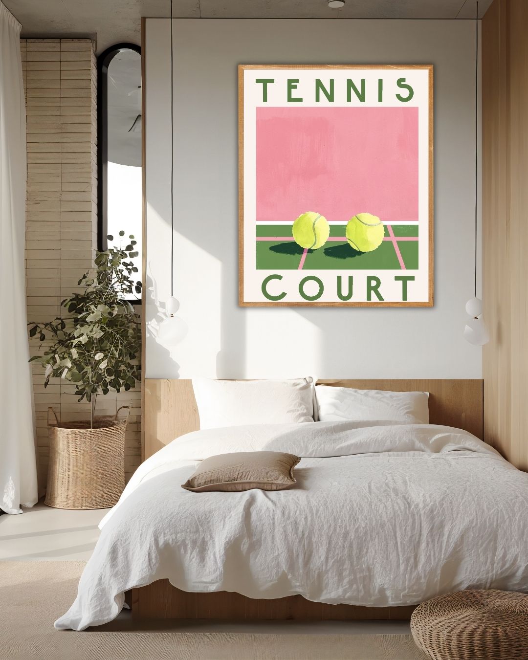 Tennis Court Poster – staande poster voor modern interieur