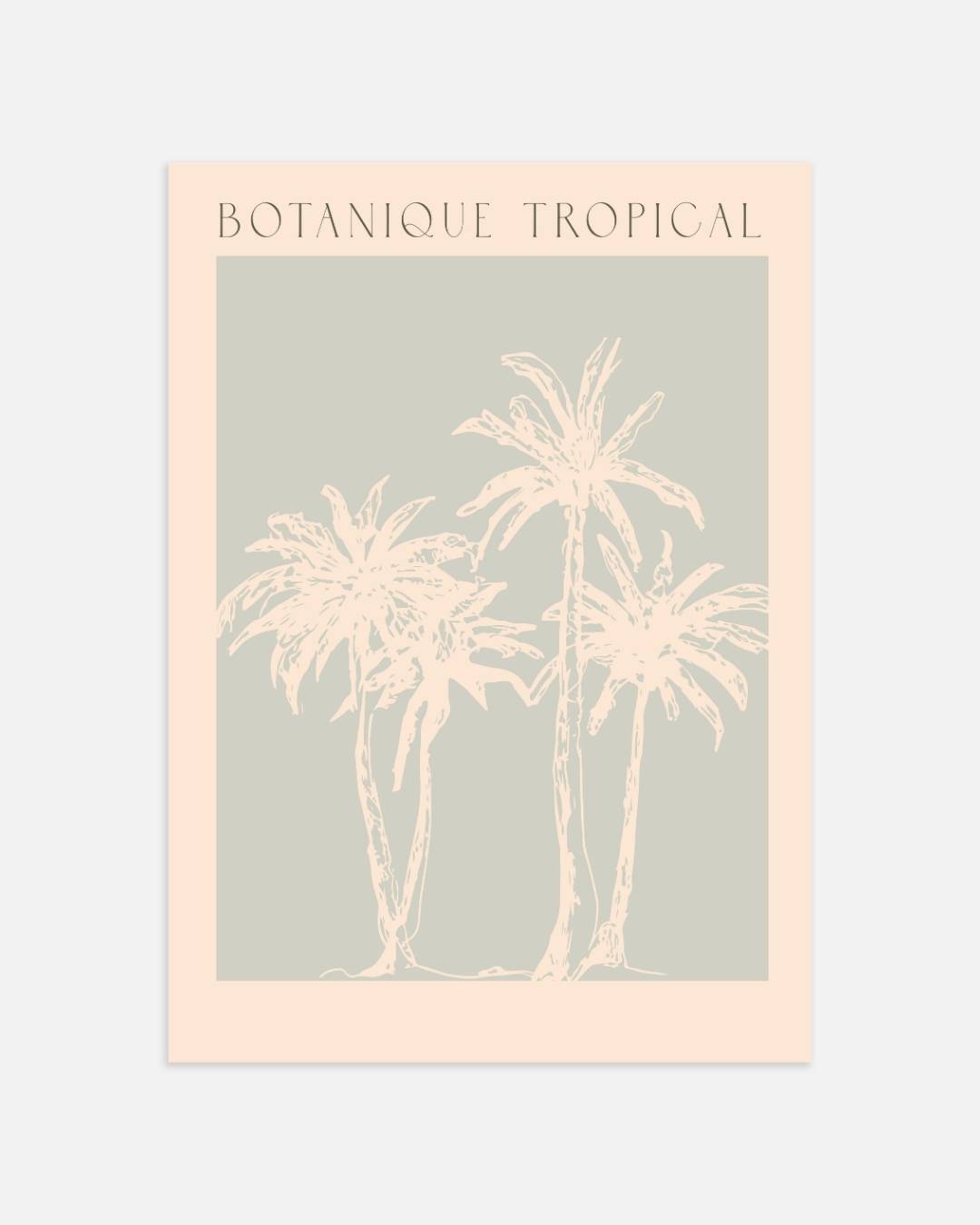 Botanique tropical palmbomen poster – portret wanddecoratie van WallArtistic