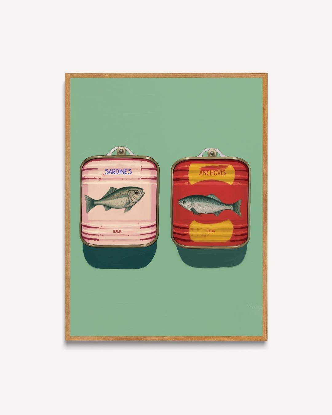 Sardines en anchovis Poster – portret poster als wanddecoratie