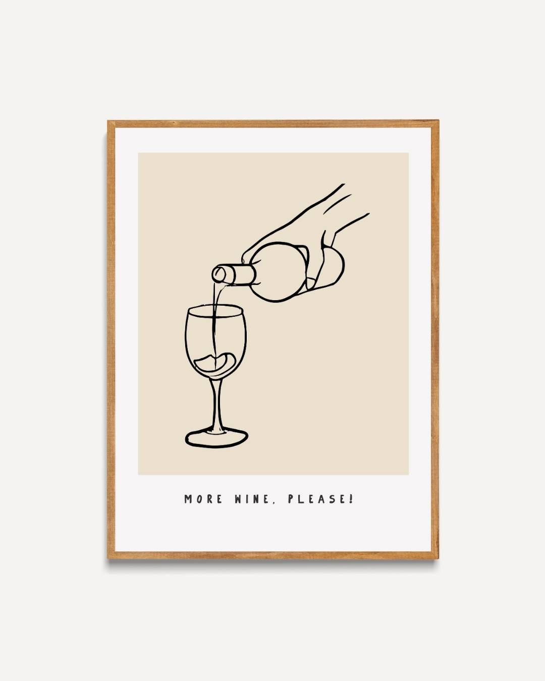 More wine pouring Poster – portret poster als wanddecoratie