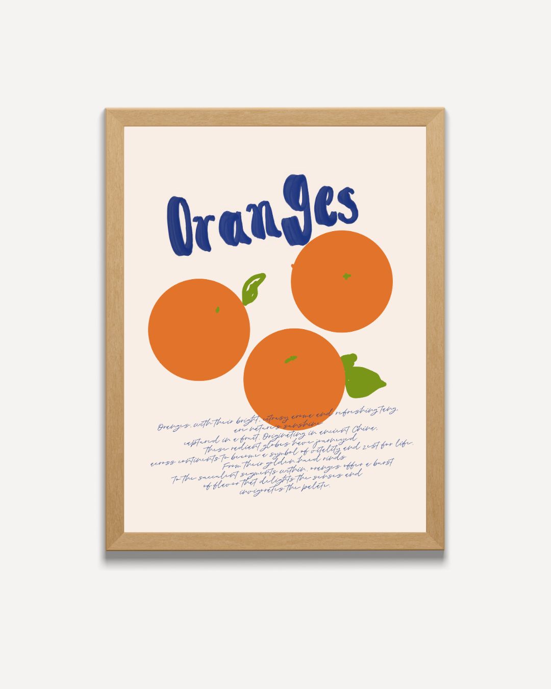 Vrolijke Sinaasappels Poster – portret poster als wanddecoratie