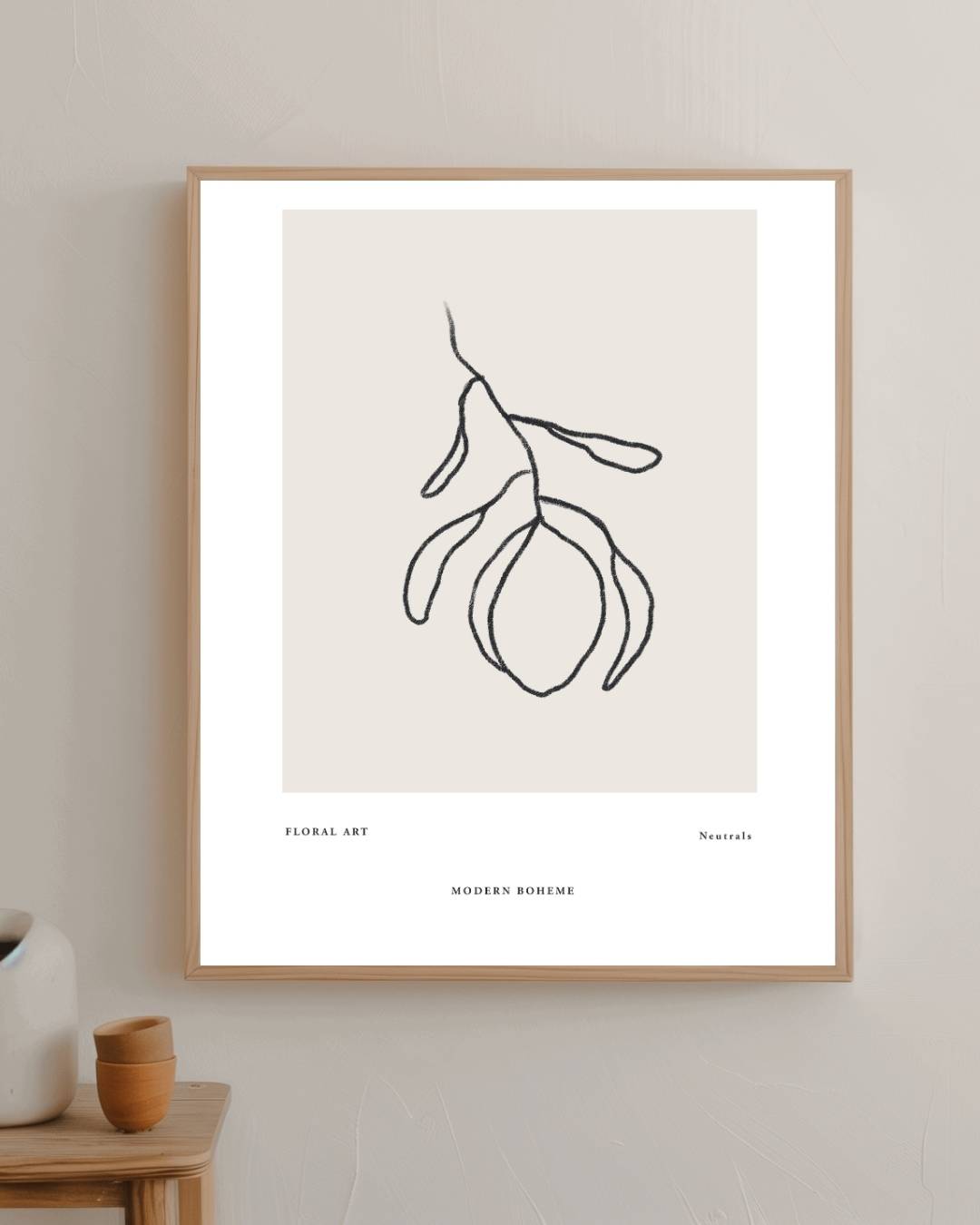 Floral art Poster – staande poster voor modern interieur