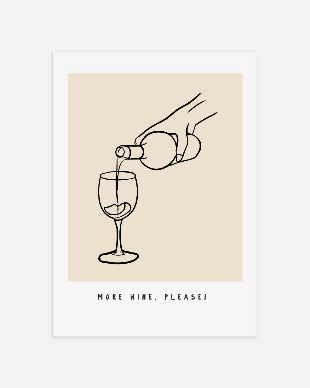 More wine pouring Poster – portret wanddecoratie van WallArtistic