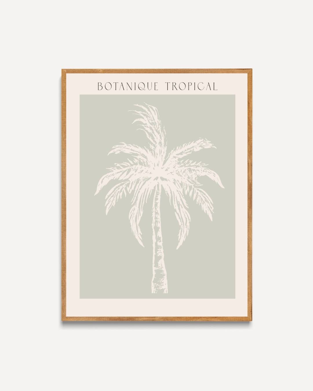 Botanique tropical enkele palmboom poster – portret poster als wanddecoratie