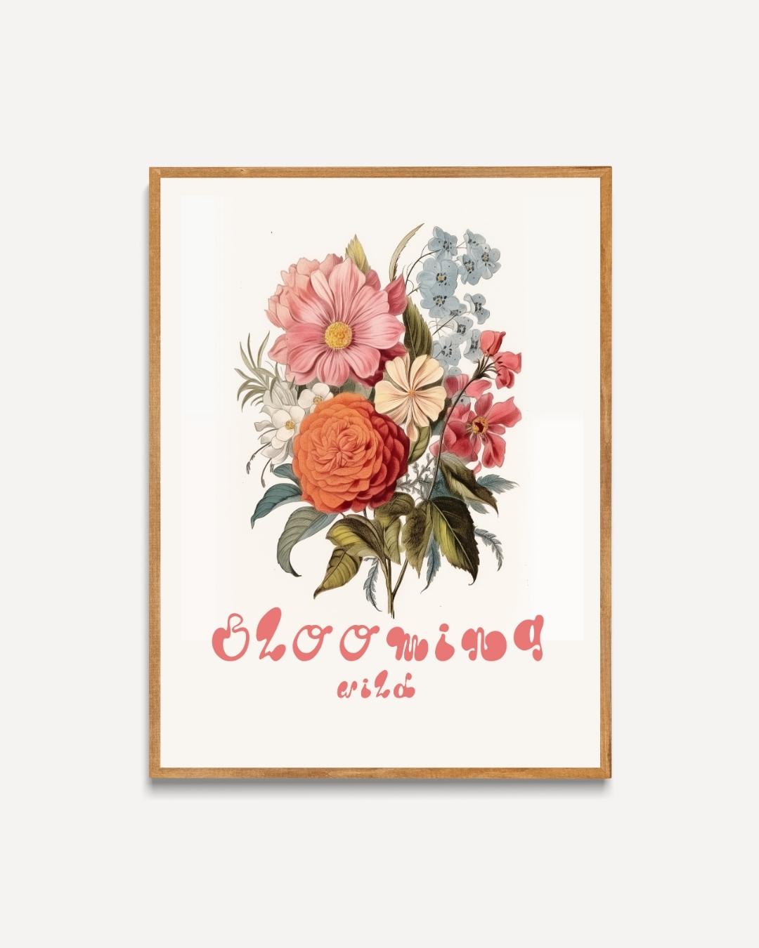 Blooming Wild Poster – portret poster als wanddecoratie