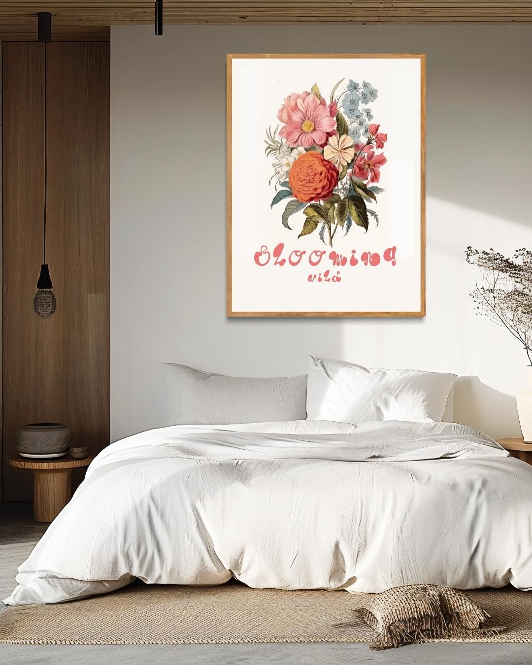 Blooming Wild Poster – staande poster voor modern interieur