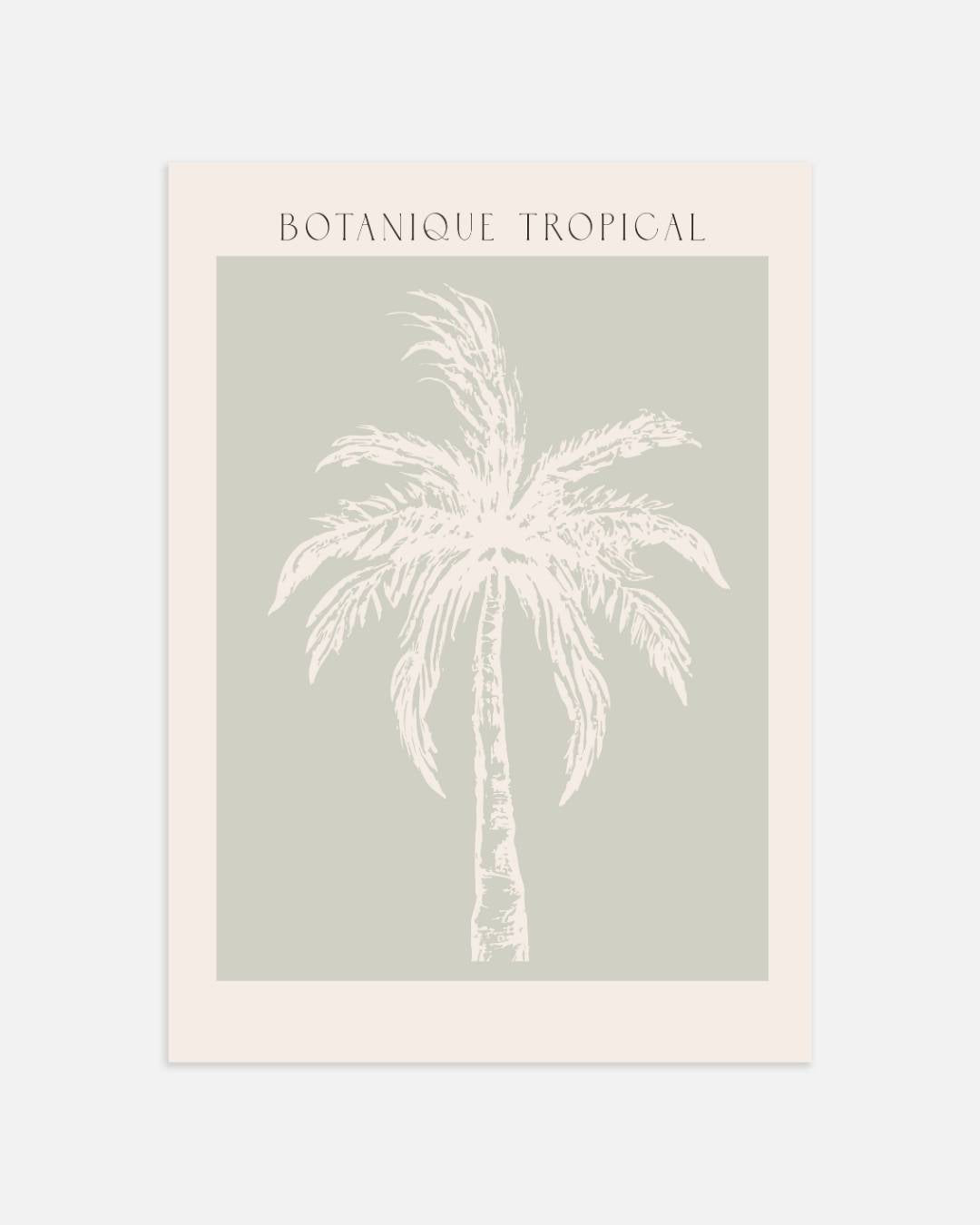Botanique tropical enkele palmboom poster – portret wanddecoratie van WallArtistic