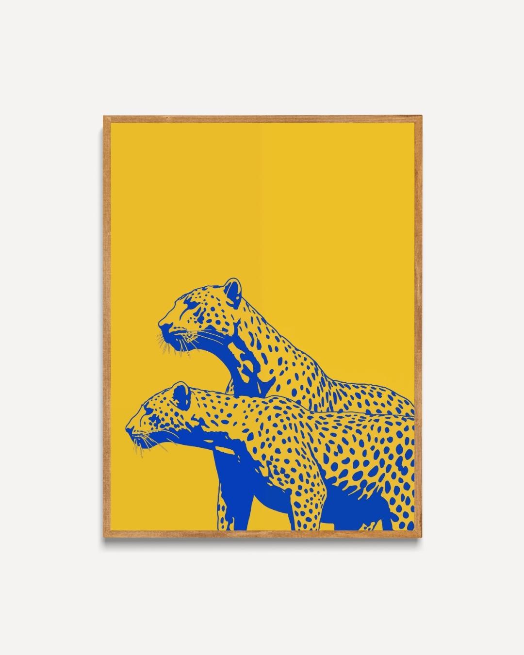 Leopard Duo Poster – portret poster als wanddecoratie