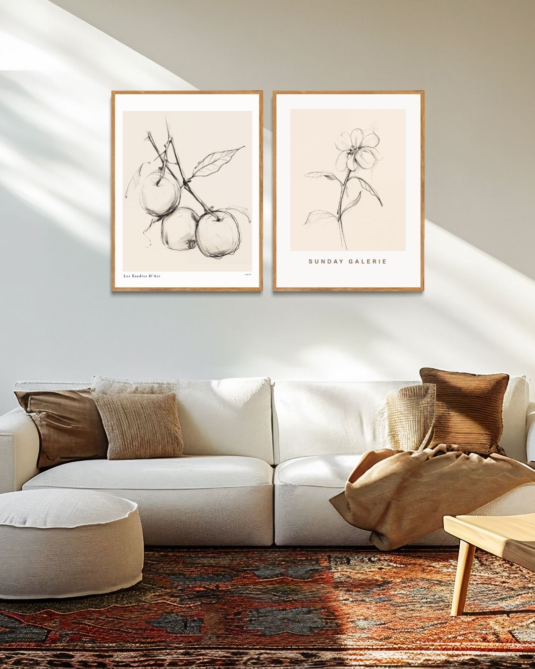 Botanische kunst Posterset – 2-luik posterset als wanddecoratie