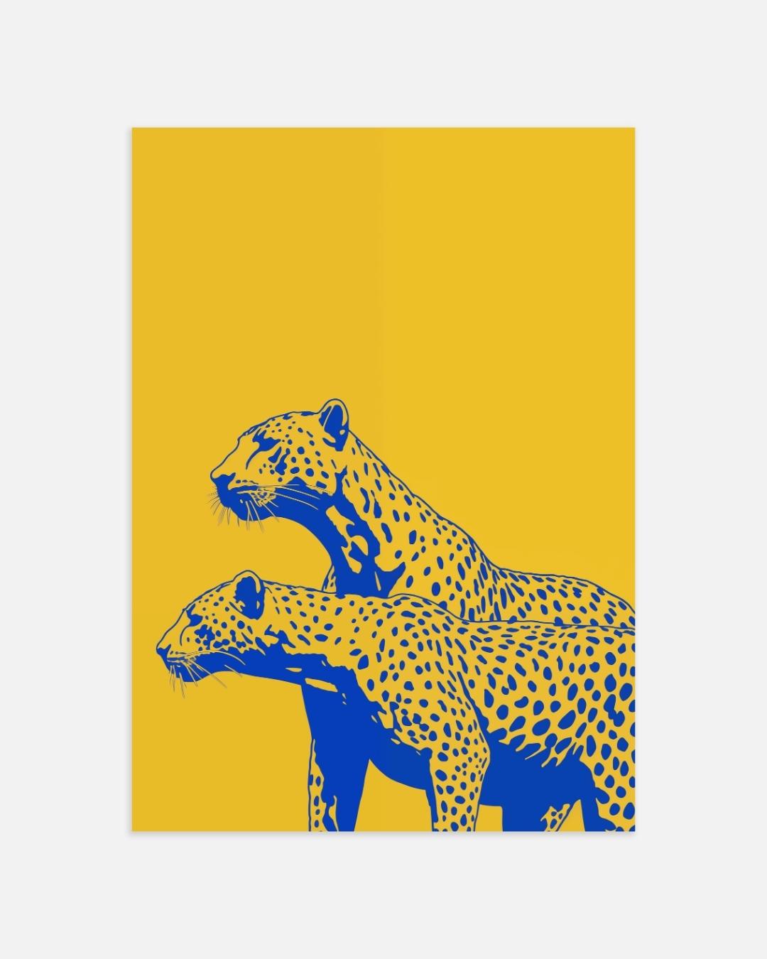 Leopard Duo Poster – portret wanddecoratie van WallArtistic