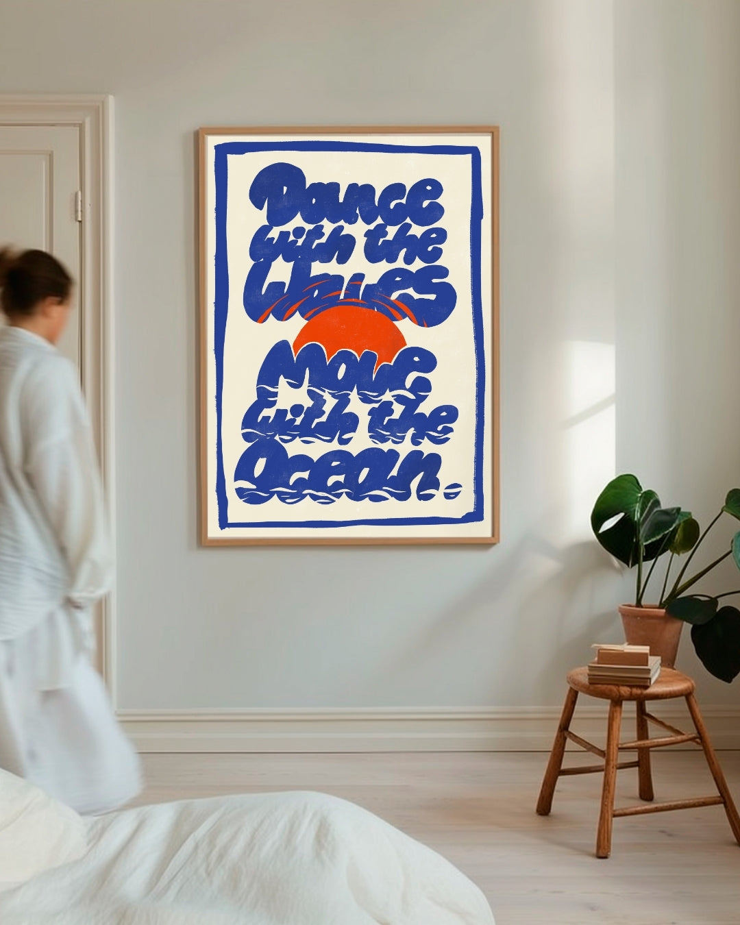 Dance with the Waves Poster – staande poster voor modern interieur