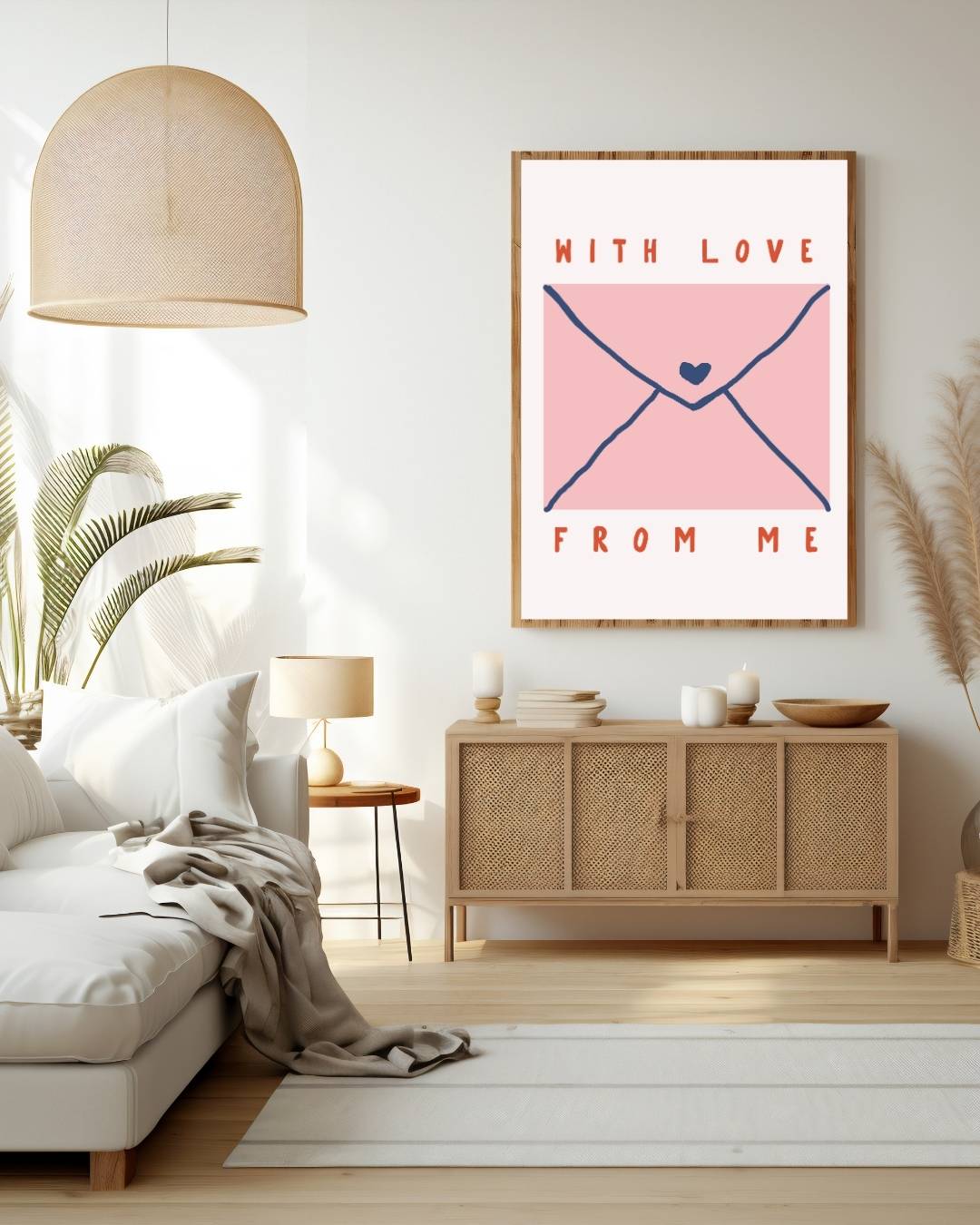 With love from me Poster – staande poster voor modern interieur