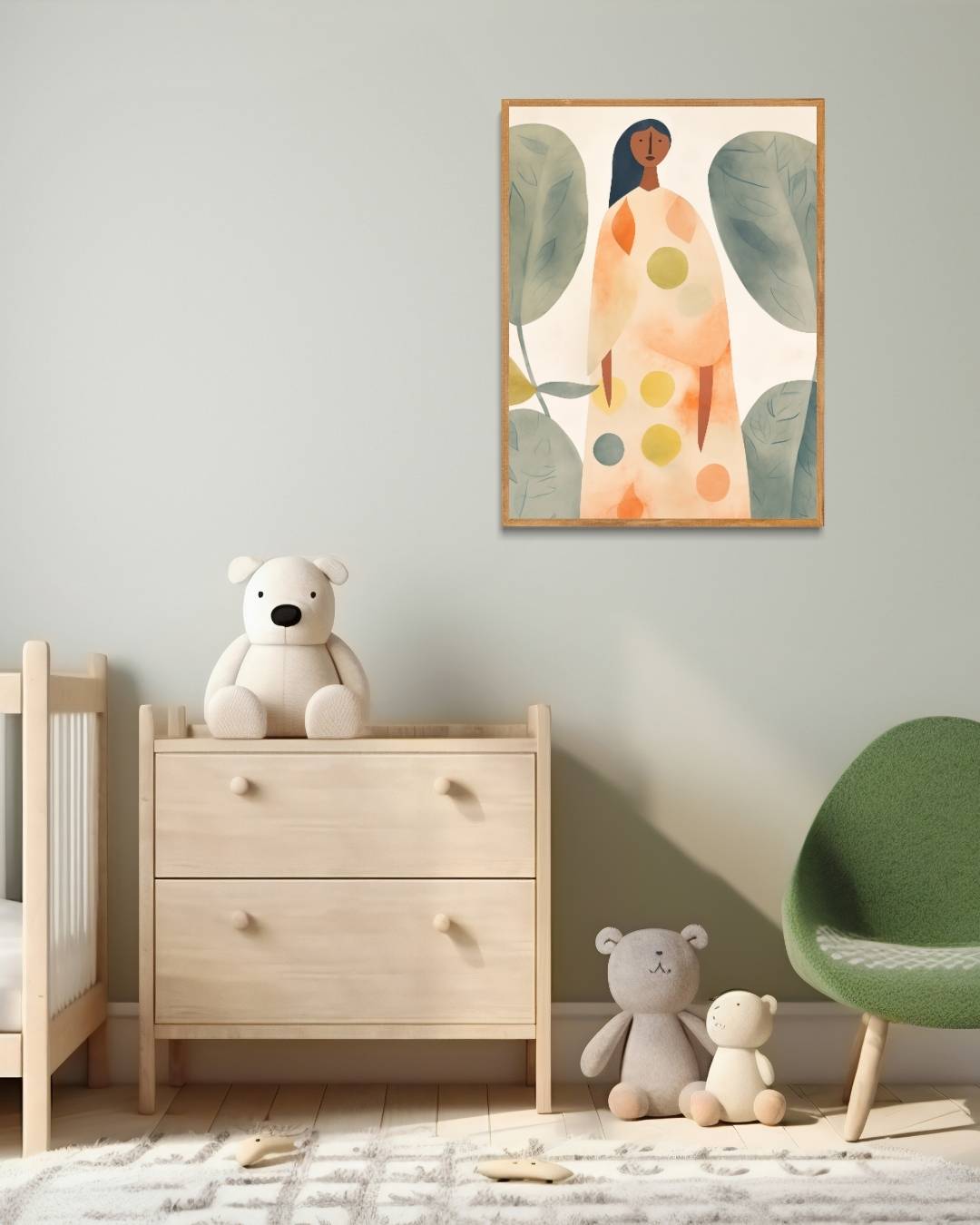 Vrouw in harmonie met de natuur Poster – staande poster voor modern interieur