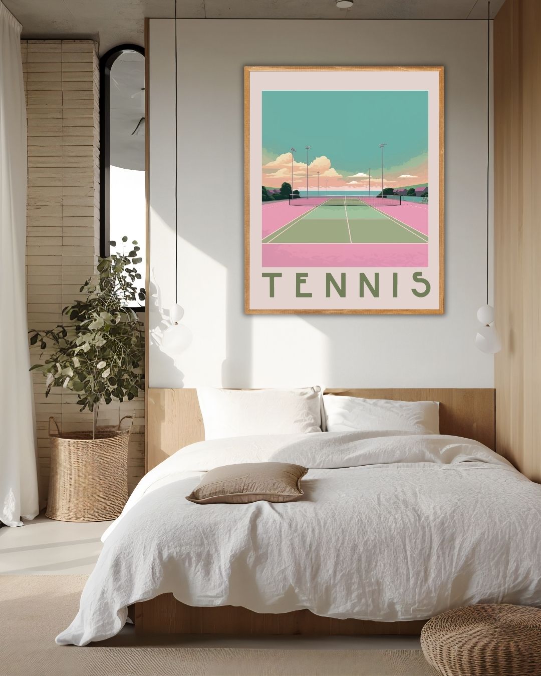 Tennis Poster – staande poster voor modern interieur