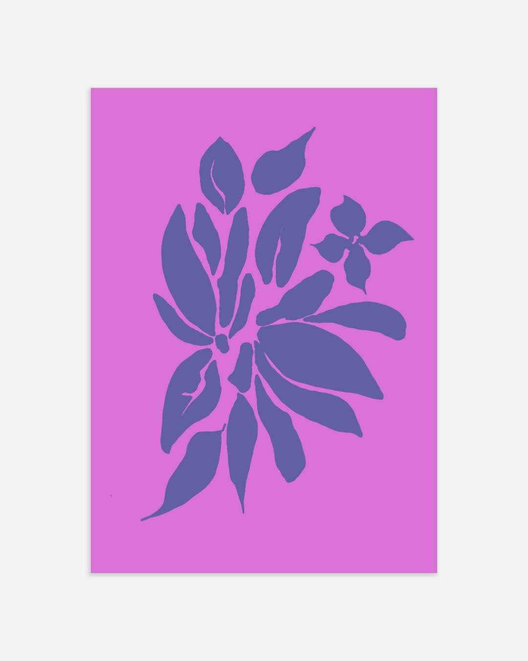 Modern bloemensilhouet Poster – portret wanddecoratie van WallArtistic