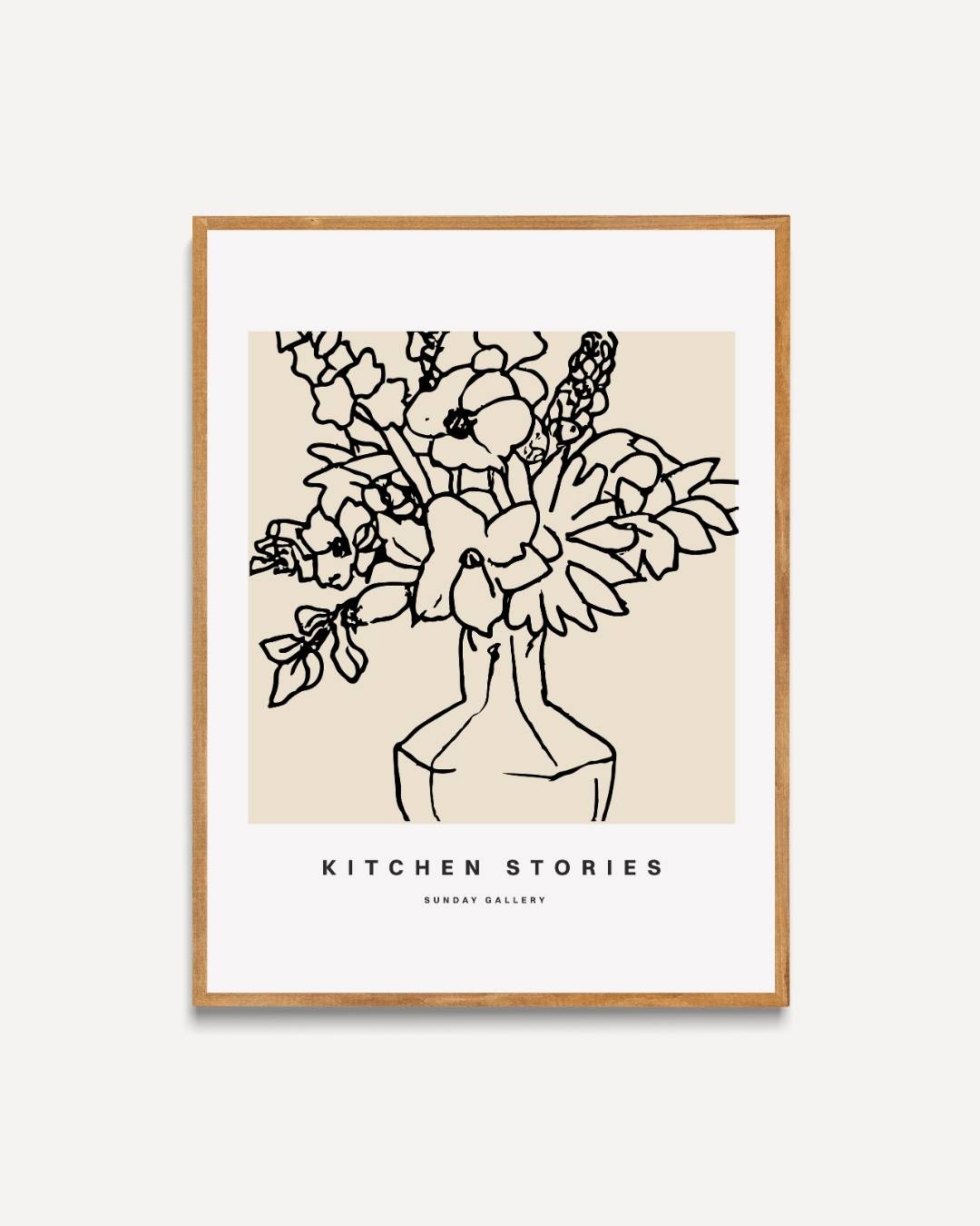 Minimalistische bloemenvaas Poster – portret poster als wanddecoratie