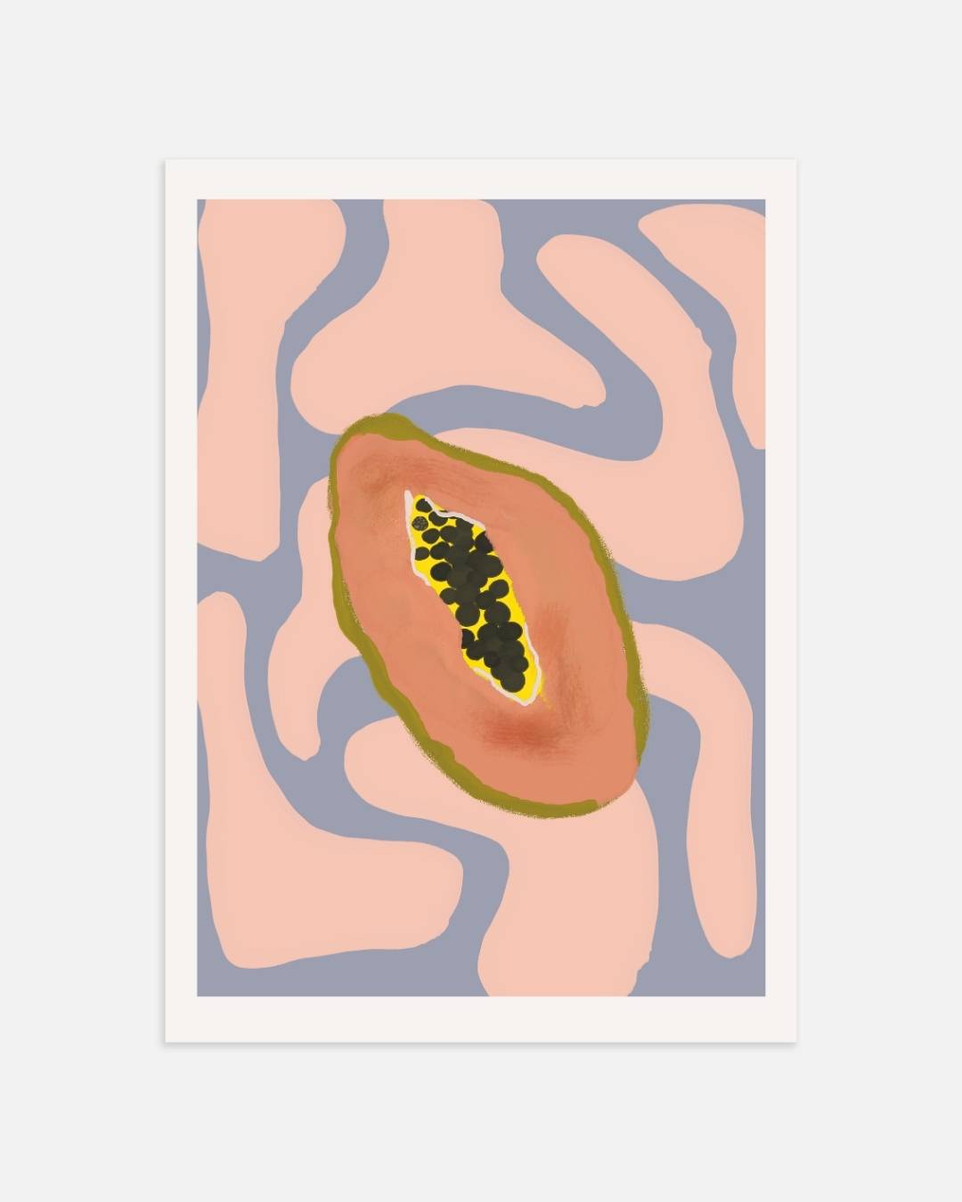 Papaja abstract Poster – portret wanddecoratie van WallArtistic